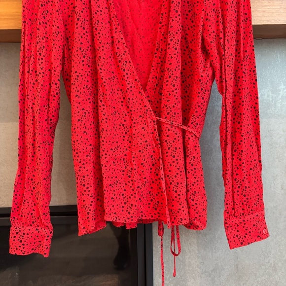 NWT Anthropologie Just Female Satori Wrap Blouse, Size S - Picture 5 of 15